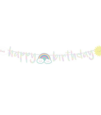 Γιρλάντα Γράμματα Happy Birthday Rainbow & Cloud