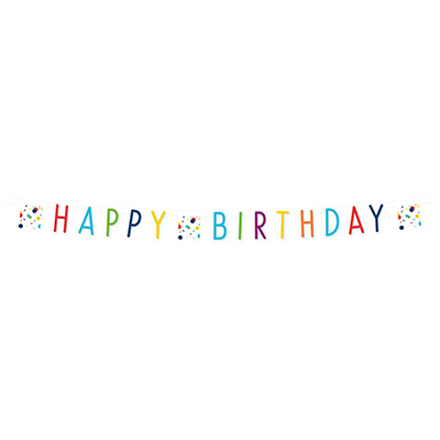 Γιρλάντα Γράμματα Confetti Happy Birthday 180 x 13εκ