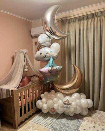 Μπαλόνια για γέννηση κοριτσιού
