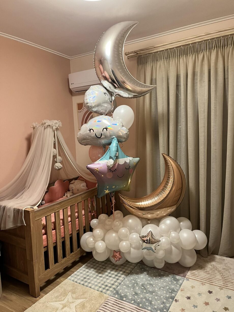 Μπαλόνια για γέννηση κοριτσιού