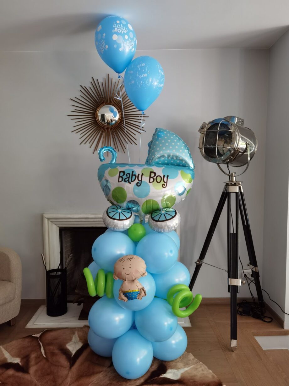 Μπαλόνια για γέννηση αγοριού