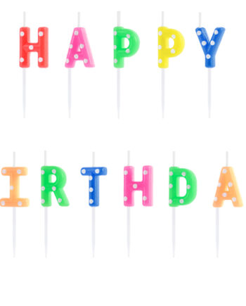 Κεράκια happy birthday πολύχρωμα