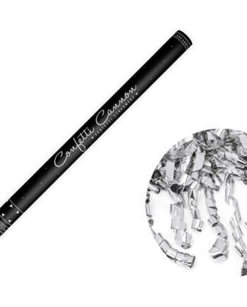 Κανονάκι streamer με ασημί κορδέλες μεγάλο (80cm)